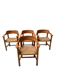Four Mid-Century Modern Armchairs by Rainer Daumiller, 1970s